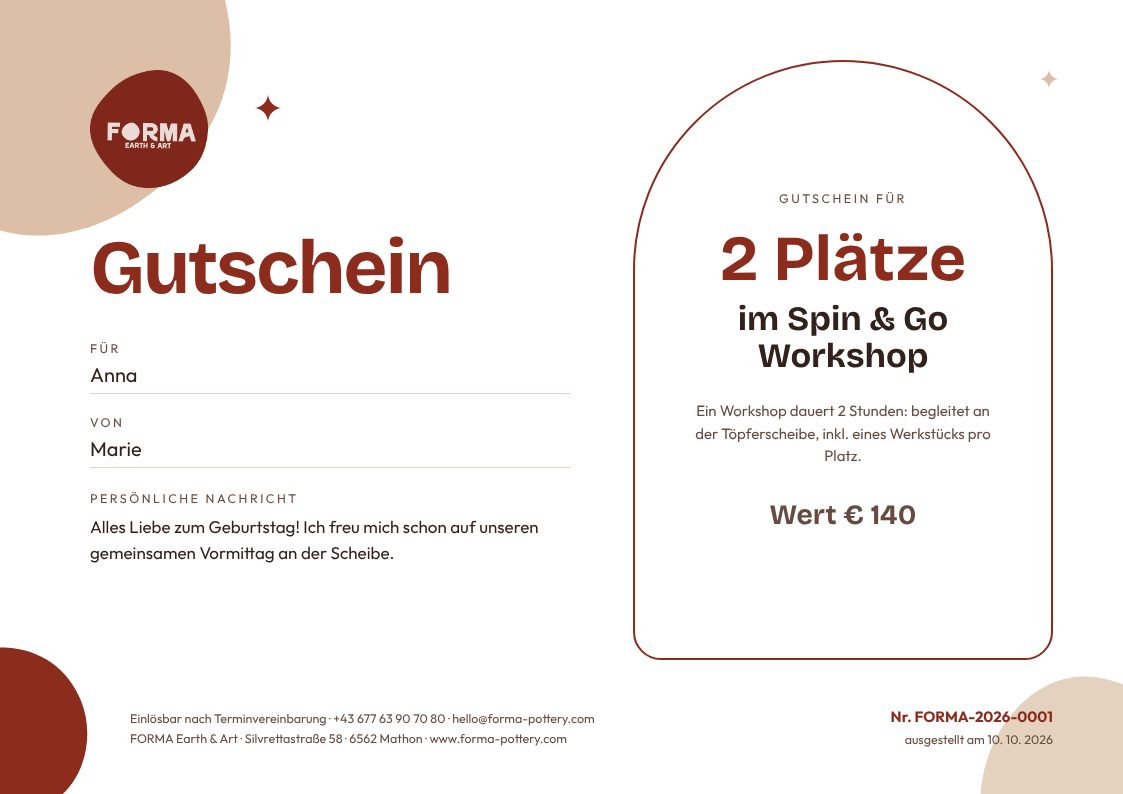 Design Bogen: links die Namen, rechts ein großer Bogen mit dem Inhalt